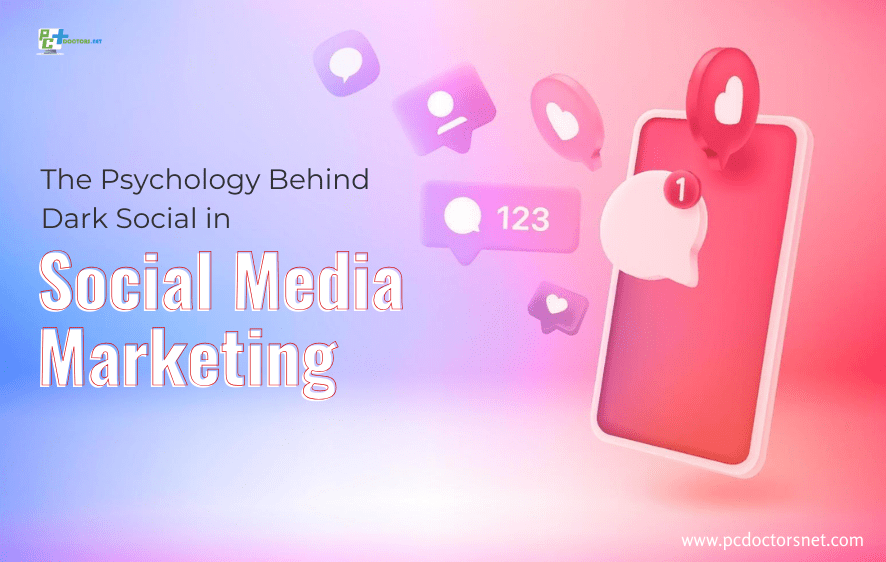 Social media Likes, chats, followers icons coming out from a phone